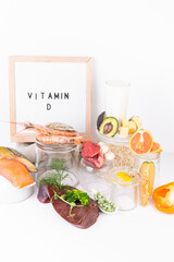 Wall Mural - Food sources of vitamin D