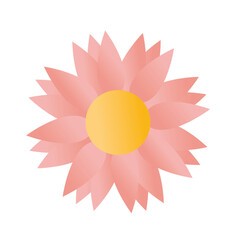 Wall Mural - sunflower with a ligth pink color