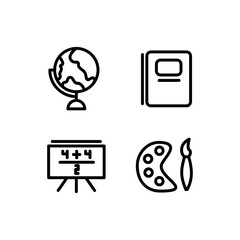 Poster - Linear school icons design isolated on white background