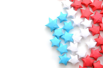 Wall Mural - Origami lucky stars background