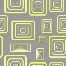 Vector Artistic Illustration. Abstract Yellow Rectangles On Grey Background.
