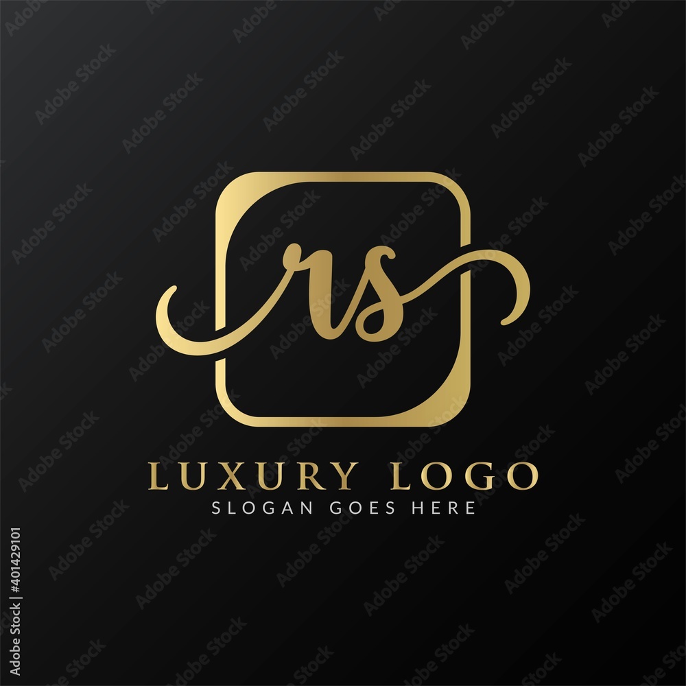 Initial rs letter Logo Design Modern Typography Vector Template ...
