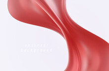 Wavy Red Background Red Smooth Shape Abstract Bright Wave Background With Smooth Wavy Structure