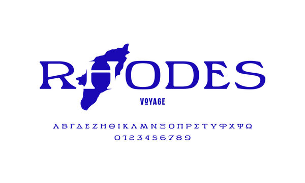Wide serif font in elegant style