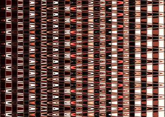 Poster - Orange and black geometric ornament. Digital paper, textile print, page fill.