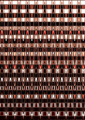 Poster - Orange and black geometric ornament. Digital paper, textile print, page fill.