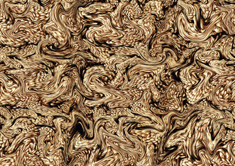 Poster - Gold marble effects. Glow abstract lines background. Futuristic Poster, Flyer, Layout with Liquid Pattern