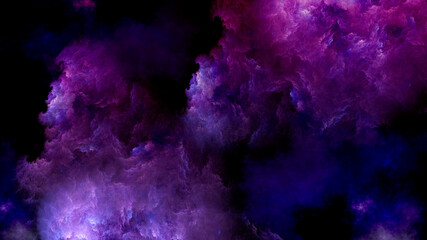 Wall Mural - abstract pink and blue beautiful fractal background in the form of clouds and feathers and is suitab