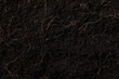 Black land for plant background, Top view of Fresh soil with mulch for gardening texture, World Soil Day concept