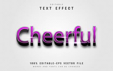 Wall Mural - Cheerful text effect with purple gradient