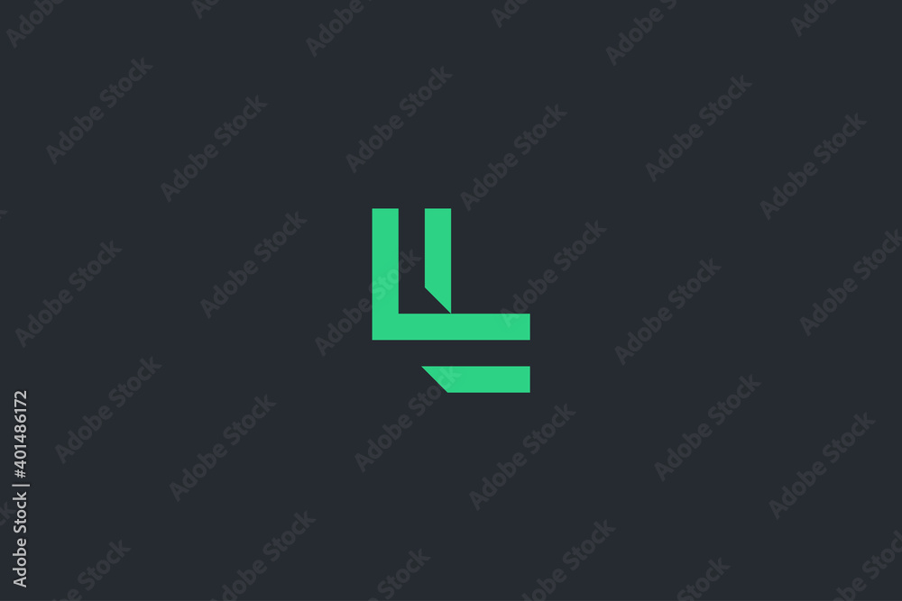 Minimal Modern Abstract Letter L Dark Background Logo Template Stock ...