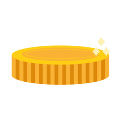 Sticker - coin money dollar golden isolated icon