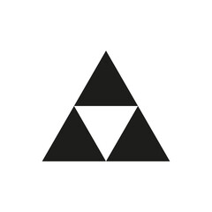 Wall Mural - Japan triangle style element sign, Mitsu Uroko symbol