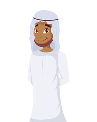 Wall Mural - young man arab diversity character