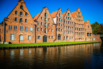 Wall Mural - Former salt warehouses in the hanseatic town Luebeck, Schleswig-Holstein, Germany