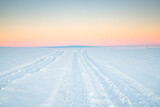 Fototapeta Dziecięca - beautiful landscape with fresh snow winter background banner