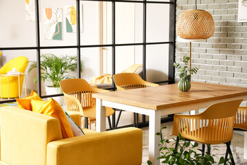 Sticker - Stylish interior of modern dining room