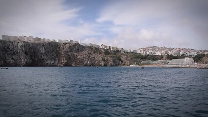 Wall Mural - Beautiful view of Quemado Beach (Al Hoceima) from  boat