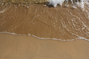 Wall Mural - Sand beach and wave