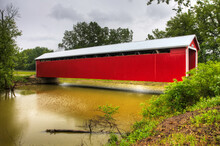Ceylon Covered Bridge In Indiana, United States