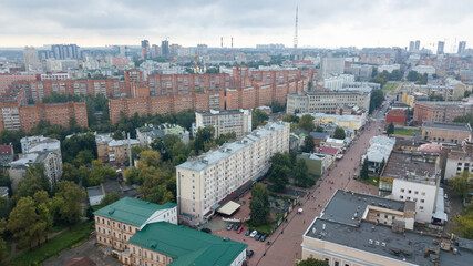 Wall Mural - Top view of Bolshaya Pokrovskaya street in Nizhny Novgorod