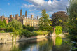 Cambridge, UK; SEP2020; Panoramic view of Clare's college at beautiful sunny day in Cambridge, England