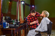 © be free - Barbershop services. Know What Haircut You Want. Visit hairdresser. Beauty routine. Maintaining shape. Grow beard and mustache. Man at barbershop. Hairdresser salon. Barbershop client. Trimming beard