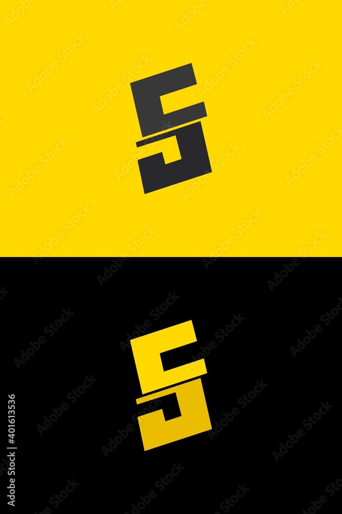 Vector de Stock 5 font number logo, lightning flash power design. For ...