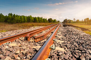 The longest railroad tracks in the fields.