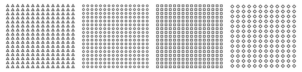 Poster - set black geometric backgrounds. black and white seamless patterns. minimal geometric background. ve