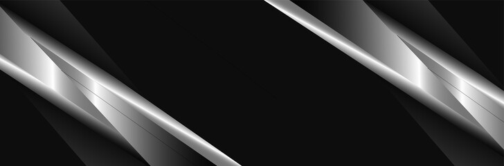 Modern silver black banner design