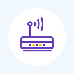 Sticker - Router icon, linear