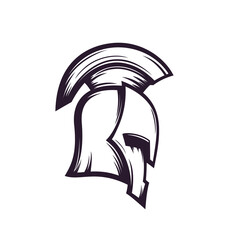 Wall Mural - spartan helmet vector logo