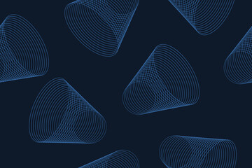 Wall Mural - seamless, abstract background pattern made with repeated lines forming bell shapes. simple, modern, 