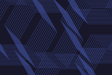 Wall Mural - abstract background pattern made with repeated lines forming hexagon / polygonal shapes. modern, tec