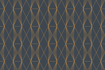Wall Mural - seamless, abstract background pattern made with lines forming hexagon and triangle geometric shapes.