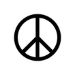 Peace outline icon isolated. Symbol, logo illustration for mobile concept, web design and games.