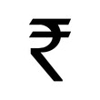 Rupee outline icon isolated. Symbol, logo illustration for mobile concept, web design and games.