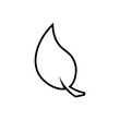 Leaf outline icon. Symbol, logo illustration for mobile concept and web design.