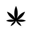 Weed leaf outline icon isolated. Symbol, logo illustration for mobile concept, web design and games.