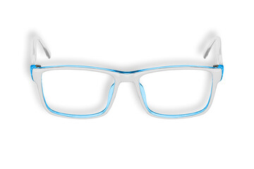 Background on the theme of glasses. White glasses seamless pattern on a white background.