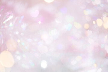 Abstract pink pastel bokeh lights background.
