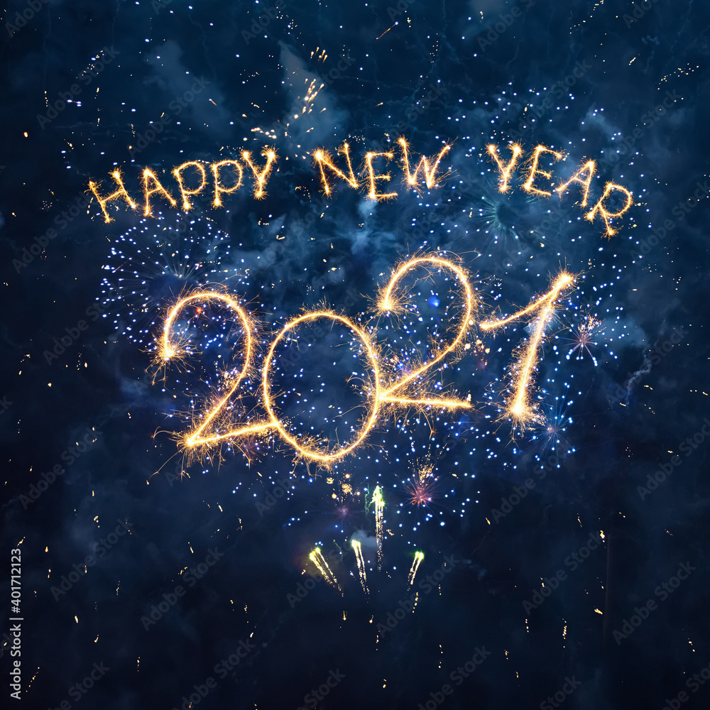 Happy New Year 2021 - obrazy, fototapety, plakaty 