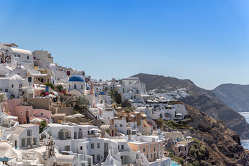 Poster - A beautiful shot of Santorini island in the Aegean Sea