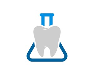 Sticker - Bottle laboratory with tooth inside