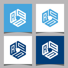 Creative Initial Letter RCC Logo Design Concept