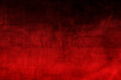 Empty space of Dark concrete wall grunge texture background with smoke and red lighting effect for Valentines, Christmas Design Layout.