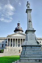 A Vertical Shot Of The Confederate Monument, Columbia, South Carolina