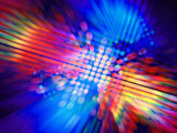 Fototapeta  - colored beam disco background
