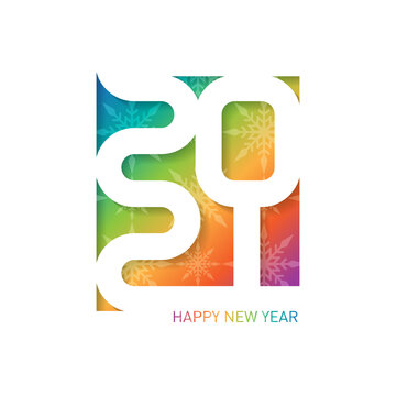 Greeting card with carving art. Cover of business diary for 20 21 with wishes and snowflakes. Vector brochure design template. Happy New Year 2021.